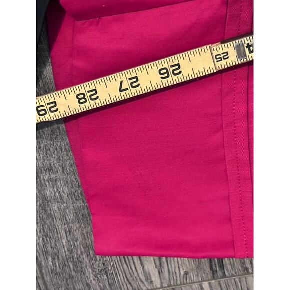 Isabel Marant Red Belted Paperbag Waist Straight Leg Trouser Pants Size 36 - Picture 11 of 11